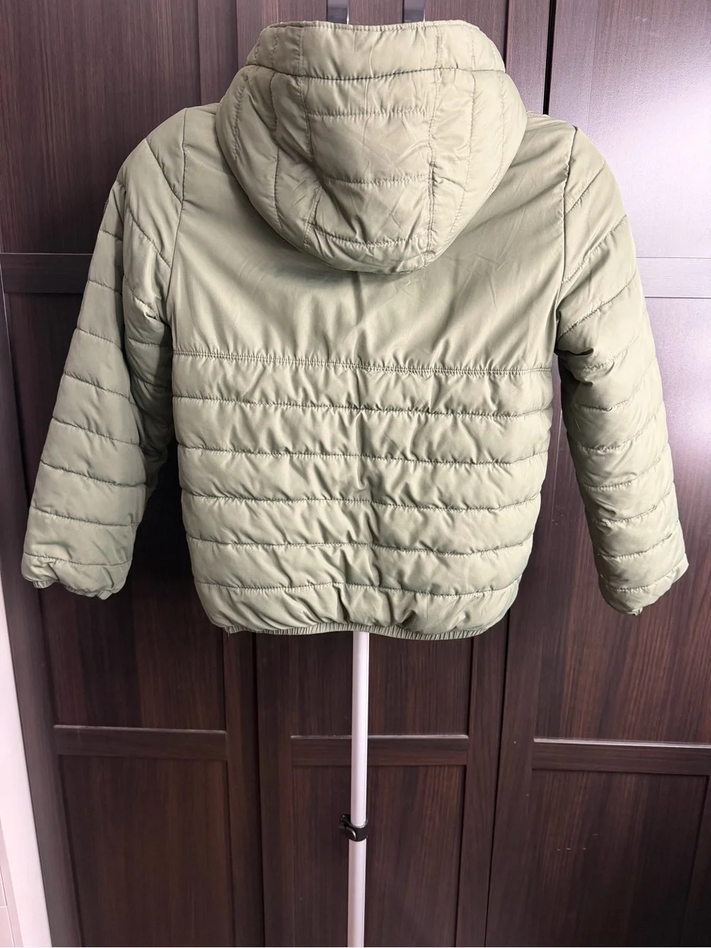 abercrombie kids Olive Green Hooded Puffer Jacket